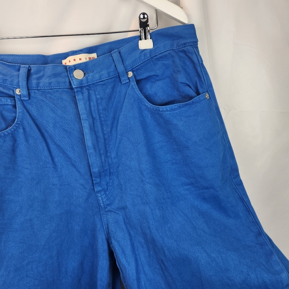 Marni x Uniqlo bright blue jeans size 28 in EUC - Picture 5 of 11